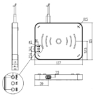 ISO 18000-6C/6B USB UHF Desktop RFID Reader/Writer per etichette/etichette/carte UHF